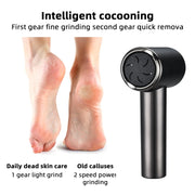 Electric Callus Remover with Vacuum Absorption 2 Speeds Adjustable Water-resistant  Foot Care Tool(Silver)