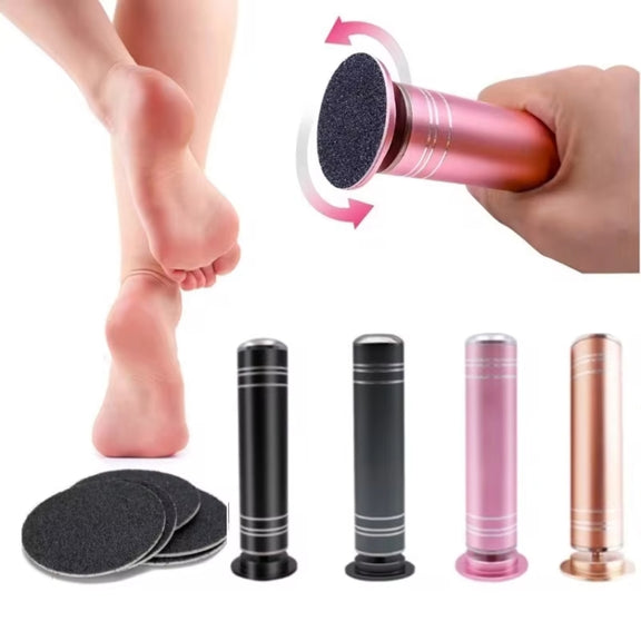 Electric Foot Grinder Calluses Dead Skin Remover With 60pcs Replaceable Sandpaper Discs US Plug(Black)