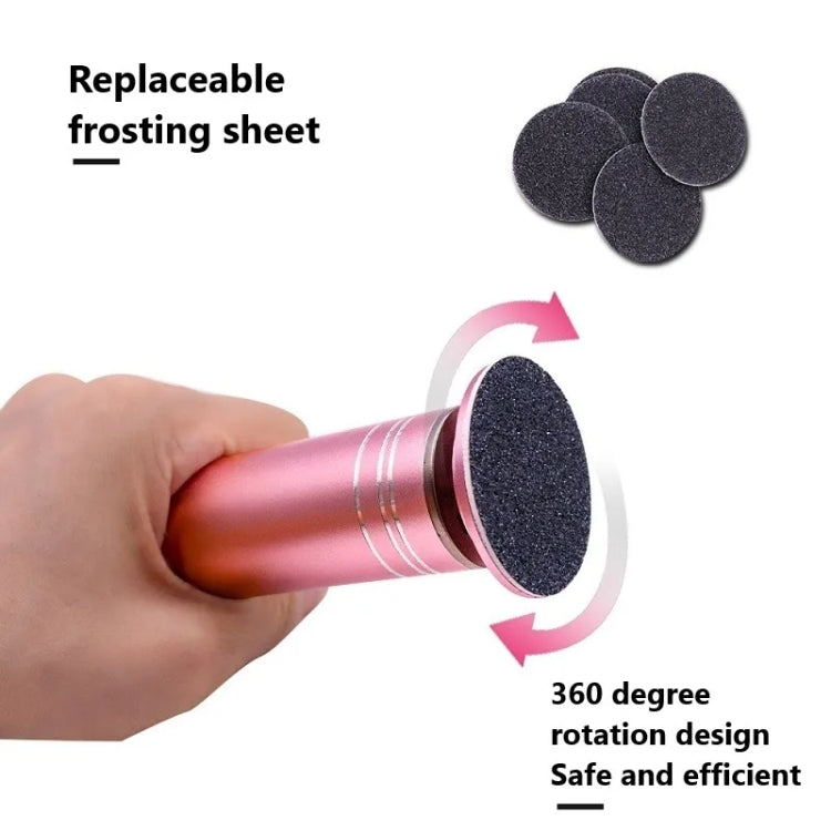 Electric Foot Grinder Calluses Dead Skin Remover With 60pcs Replaceable Sandpaper Discs US Plug(Pink)