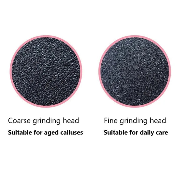 Electric Foot Grinder Calluses Dead Skin Remover With 60pcs Replaceable Sandpaper Discs UK Plug(Black)