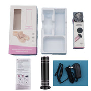 Electric Foot Grinder Calluses Dead Skin Remover With 60pcs Replaceable Sandpaper Discs UK Plug(Pink)