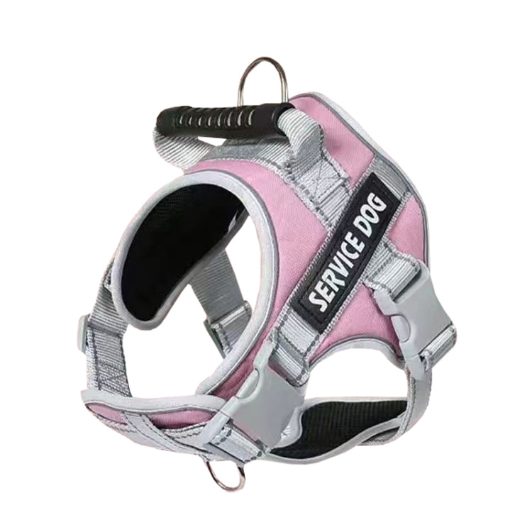 Large Dog Explosion Proof Punch Chest Harness Dog Travelling Leash, Style: Single Pink(XXL) - Leashes & Chest Strap by PMC TechLife | Online Shopping South Africa | PMC TechLife | Buy Now Pay Later Mobicred