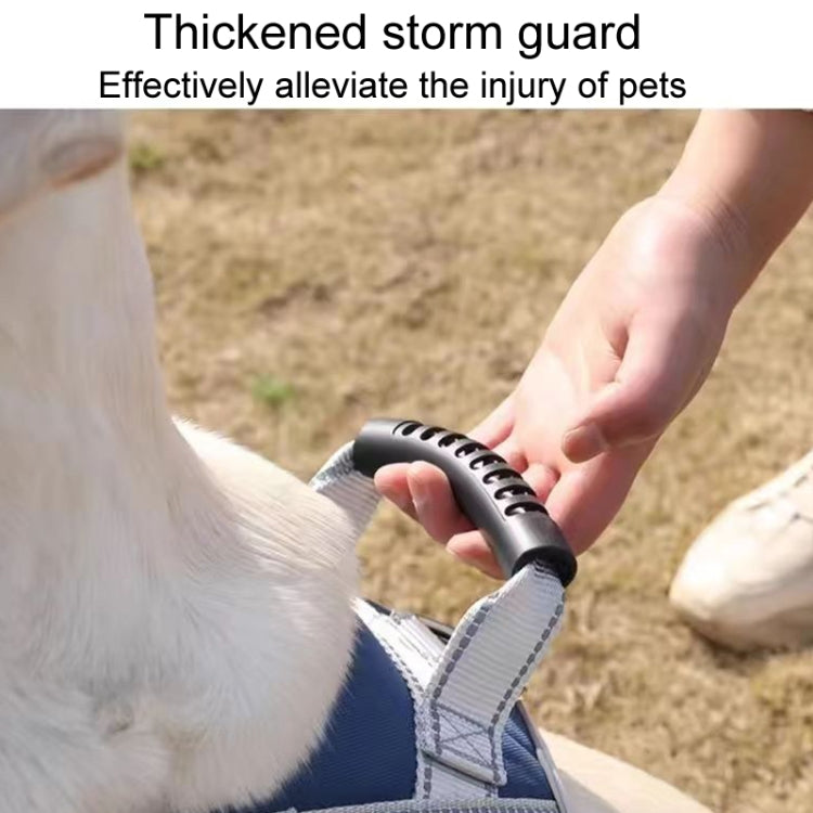 Large Dog Explosion Proof Punch Chest Harness Dog Travelling Leash, Style: Black+1.5m Round Rope(XL) - free shipping - PMC TechLife - Order now!