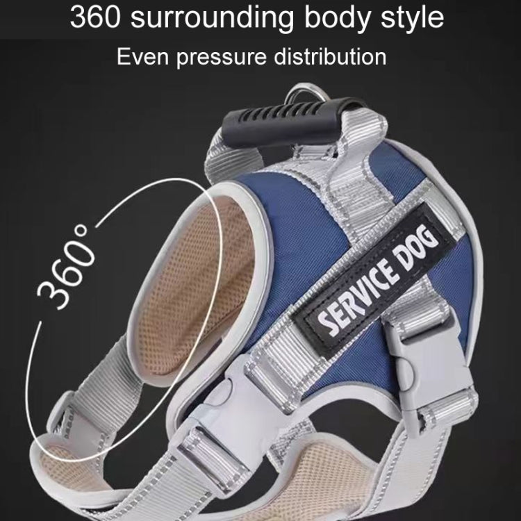 Large Dog Explosion Proof Punch Chest Harness Dog Travelling Leash, Style: Red+1.5m Round Rope(XXL) - Leashes & Chest Strap by PMC TechLife | Online Shopping South Africa | PMC TechLife | Buy Now Pay Later Mobicred