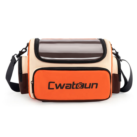 Cwatcun D121 Shoulder Crossbody Camera Bag Colorful Large Capacity Waterproof Digital Photography Bag, Color: Medium Orange Red - free shipping - PMC Jewellery - Order now!