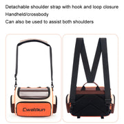 Cwatcun D121 Shoulder Crossbody Camera Bag Colorful Large Capacity Water-resistant Digital Photography Bag, Color: Large Orange Red