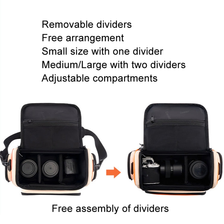 Cwatcun D121 Shoulder Crossbody Camera Bag Colorful Large Capacity Waterproof Digital Photography Bag, Color: Small Orange Red - free shipping - PMC TechLife - Order now!