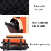 Cwatcun D121 Shoulder Crossbody Camera Bag Colorful Large Capacity Water-resistant Digital Photography Bag, Color: Large Orange Red
