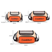 Cwatcun D121 Shoulder Crossbody Camera Bag Colorful Large Capacity Water-resistant Digital Photography Bag, Color: Large Orange Red