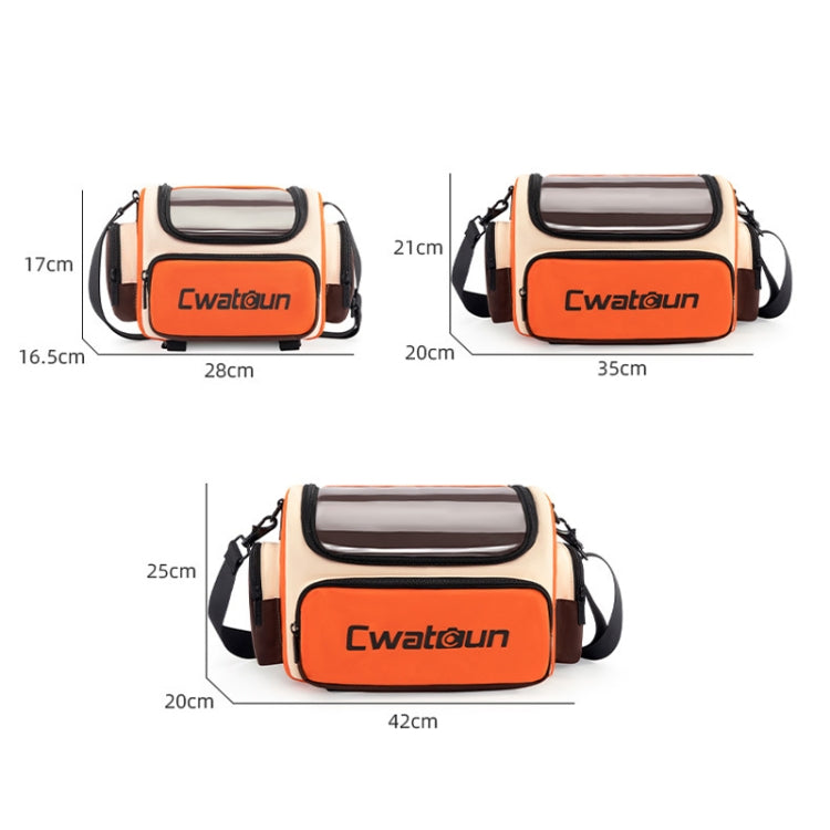 Cwatcun D121 Shoulder Crossbody Camera Bag Colorful Large Capacity Water-resistant Digital Photography Bag, Color: Large Orange Red
