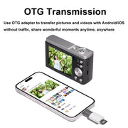 DC305X 5K/30FPS 2.8-Inch HD Shooting 5X Optical Zoom Anti-Shake Digital Camera, Color: White EU Plug