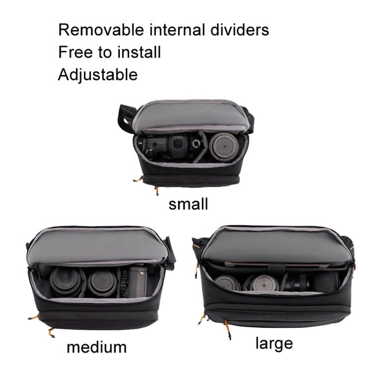 Cwatcun D133 Camera Chest Bag Multi-functional Handheld Slanting Cross Shoulder Camera Casual Bag, Color: Large Black