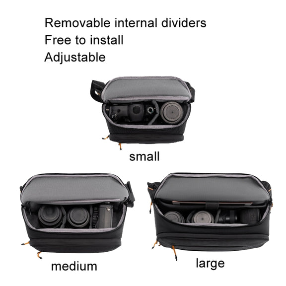 Cwatcun D133 Camera Chest Bag Multi-functional Handheld Slanting Cross Shoulder Camera Casual Bag, Color: Small Black