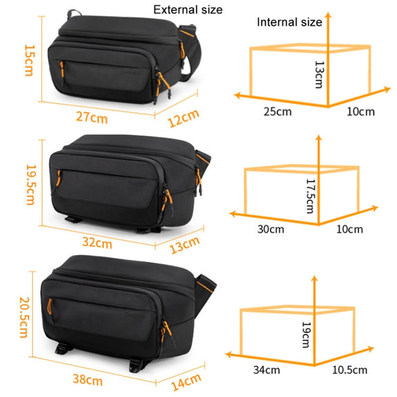 Cwatcun D133 Camera Chest Bag Multi-functional Handheld Slanting Cross Shoulder Camera Casual Bag, Color: Large Black