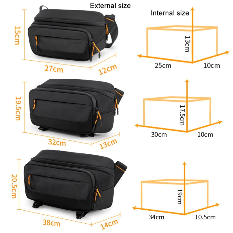 Cwatcun D133 Camera Chest Bag Multi-functional Handheld Slanting Cross Shoulder Camera Casual Bag, Color: Small Black - Strap Satchel by Cwatcun | Online Shopping South Africa | PMC TechLife | Buy Now Pay Later Mobicred