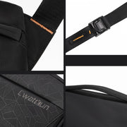 Cwatcun D133 Camera Chest Bag Multi-functional Handheld Slanting Cross Shoulder Camera Casual Bag, Color: Medium Black