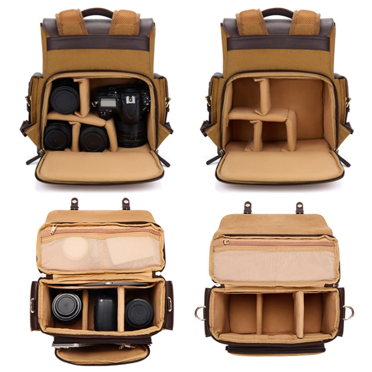 Cwatcun D127 Single Shoulder Vintage Waterproof Canvas Bag DSLR Camera Photo Bag - free shipping - PMC TechLife - Order now!