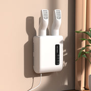 140W Boot Dryer Wall Mounted Shoes Warmer Heater, 3 Gear Timing, 360 Degree Rotating Air Outlet AU Plug(White)