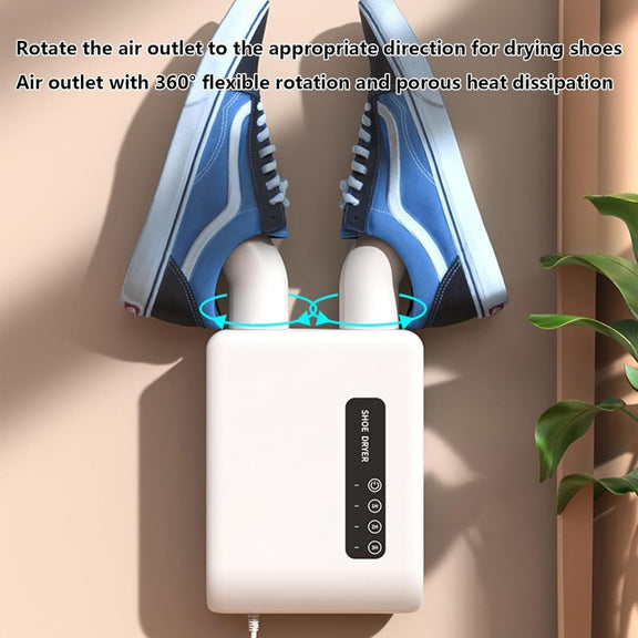 140W Boot Dryer Wall Mounted Shoes Warmer Heater, 3 Gear Timing, 360 Degree Rotating Air Outlet AU Plug(Green)