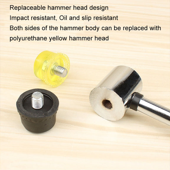 30mm No Bounce Mounting Hammer Handmade DIY Double Face Tap Rubber Hammer