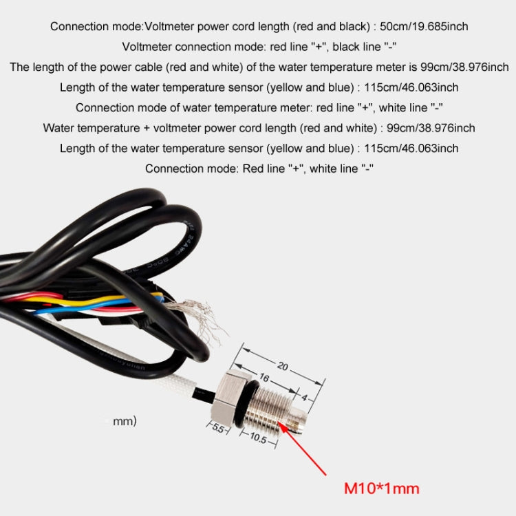 Morfayer Motorcycle Dual Display Intelligent Alarm Power Meter, Model: Voltmeter(Random Color Delivery)