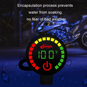 Morfayer Motorcycle Dual Display Intelligent Alarm Power Meter, Model: Voltmeter(Random Color Delivery)