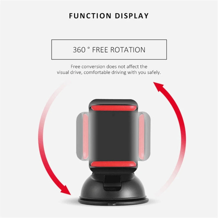 Navigation Car Holder Dashboard Desktop Suction Cup Mobile Phone Holder(All Black)