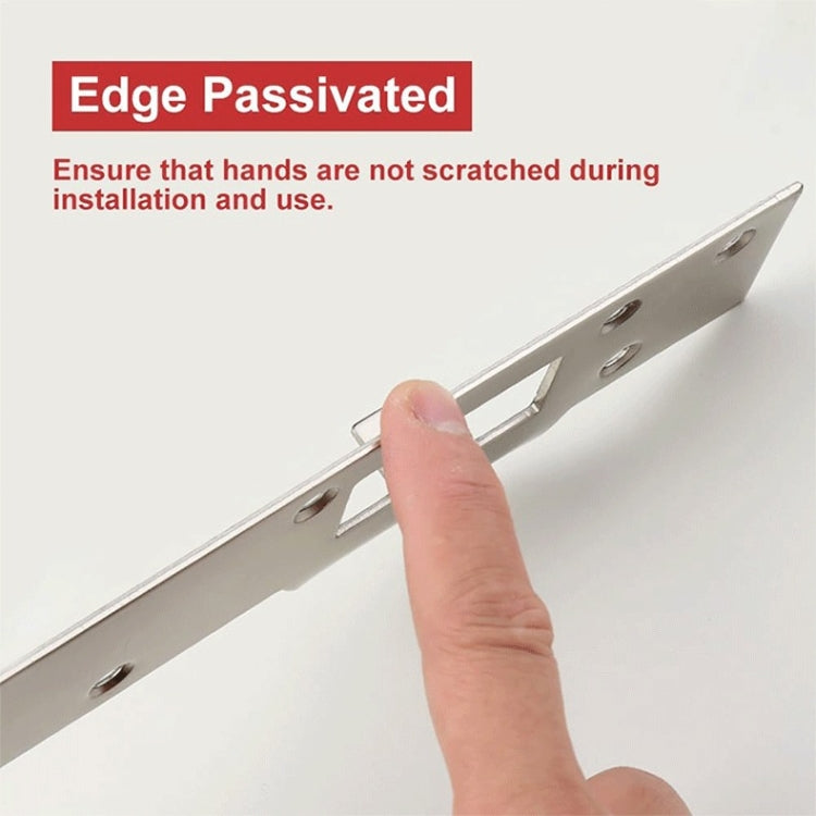 Heavy Duty Metal Latch Plate for Exterior Interior Door Double Hole Reinforcement Striker Plates(White) - Door Locks & Cabinet Locks by PMC Jewellery | Online Shopping South Africa | PMC Jewellery | Buy Now Pay Later Mobicred