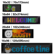 12x59.5cm（16 x 96 LEDs） Car Flexible Display Advertising Screen APP Bluetooth Smart Screen
