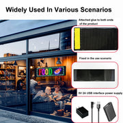 12x59.5cm（16 x 96 LEDs） Car Flexible Display Advertising Screen APP Bluetooth Smart Screen
