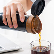 Portable Thermos Tea Brewer Coffee Filter Stainless Steel Carry-On French Press Kettle, Capacity: 320ml