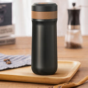 Portable Thermos Tea Brewer Coffee Filter Stainless Steel Carry-On French Press Kettle, Capacity: 320ml