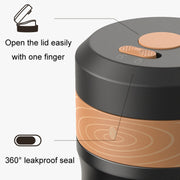 Portable Thermos Tea Brewer Coffee Filter Stainless Steel Carry-On French Press Kettle, Capacity: 320ml