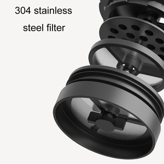 Portable Thermos Tea Brewer Coffee Filter Stainless Steel Carry-On French Press Kettle, Capacity: 320ml