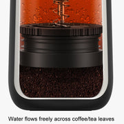Portable Thermos Tea Brewer Coffee Filter Stainless Steel Carry-On French Press Kettle, Capacity: 320ml