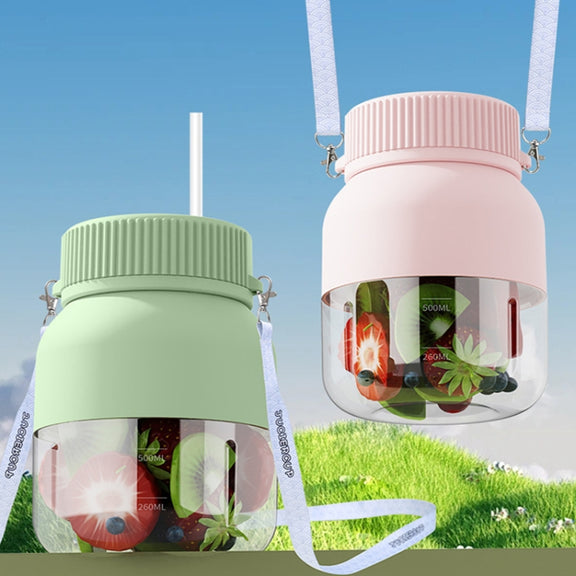 800ml Multifunctional Wireless Portable Juicer Large-capacity Outdoor Juicer(Green)
