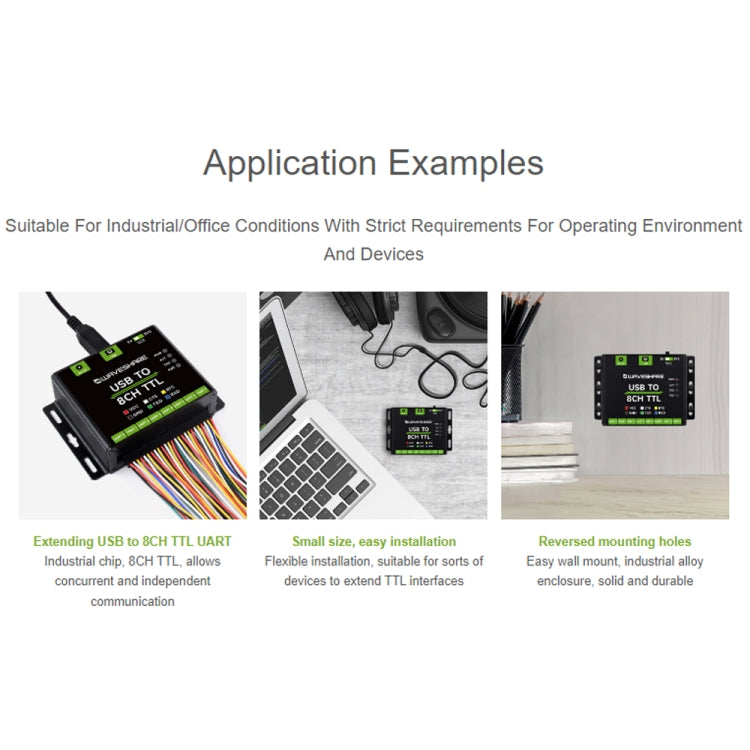 Waveshare 27076 Industrial USB TO TTL UART Serial Communication Module Converter(USB TO 8CH TTL) - free shipping - PMC Jewellery - Order now!