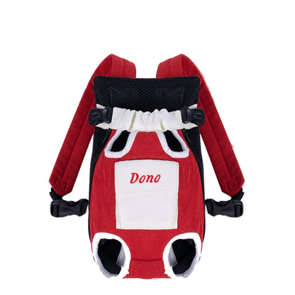 DONO Pet Four-legged Bag Outdoor Carrying Bag Breathable Backpack, Size: XXL(Red White) - Pet Storages & Bags by DONO | Online Shopping South Africa | PMC Jewellery | Buy Now Pay Later Mobicred