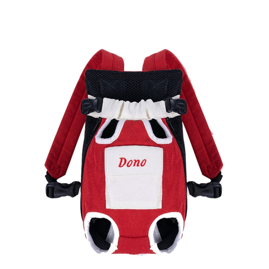 DONO Pet Four-legged Bag Outdoor Carrying Bag Breathable Backpack, Size: XXXL(Red White) - free shipping - PMC Jewellery - Order now!