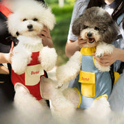 DONO Pet Four-legged Bag Outdoor Carrying Bag Breathable Backpack, Size: XL(Yellow White)