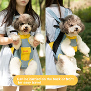 DONO Pet Four-legged Bag Outdoor Carrying Bag Breathable Backpack, Size: XL(Red White)