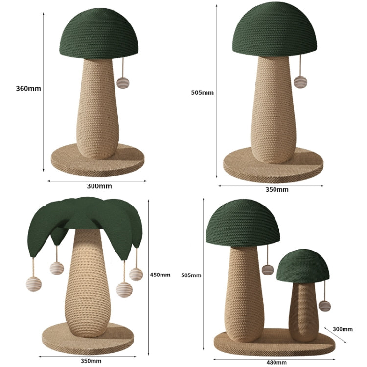Vertical Sisal Cat Scratching Post Wear-Resistant Cat Interactive Toy, Style: Small Mushroom