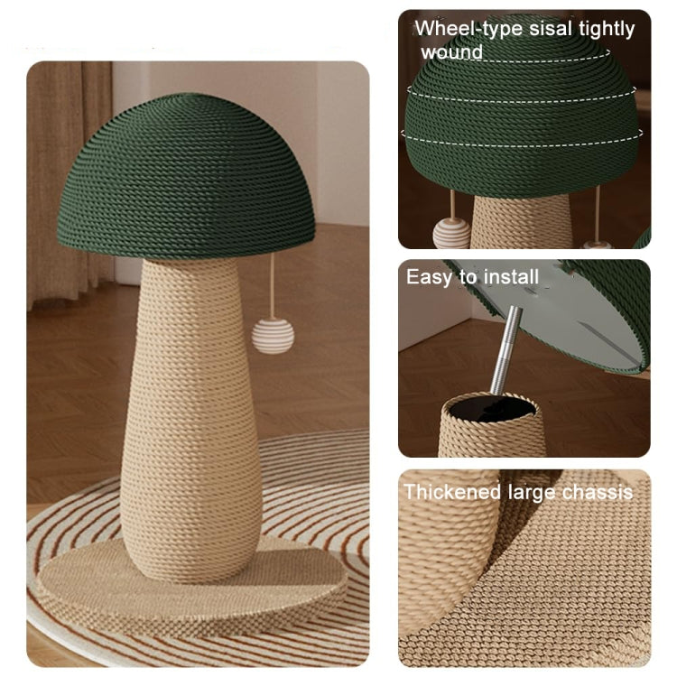 Vertical Sisal Cat Scratching Post Wear-Resistant Cat Interactive Toy, Style: Small Mushroom