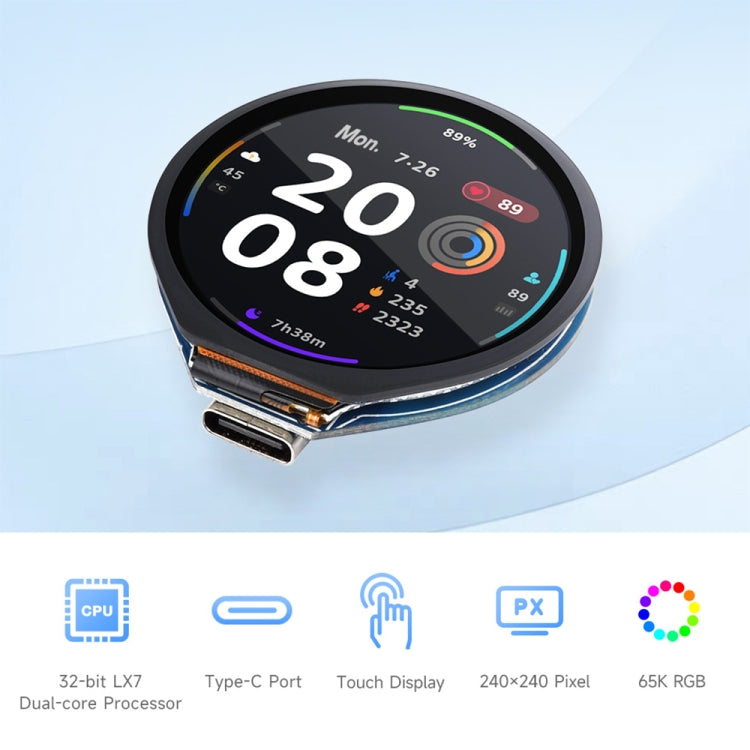 Waveshare 25098 ESP32-S3 1.28-Inch Round Touch LCD Development Board - free shipping - PMC Jewellery - Order now!