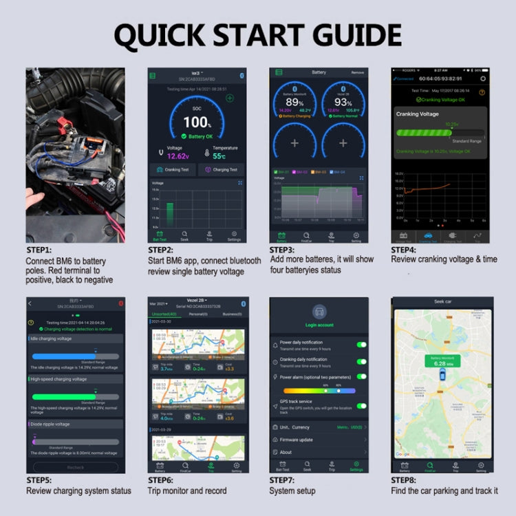 BM6 Car Battery Electricity Testing Instrument Locator