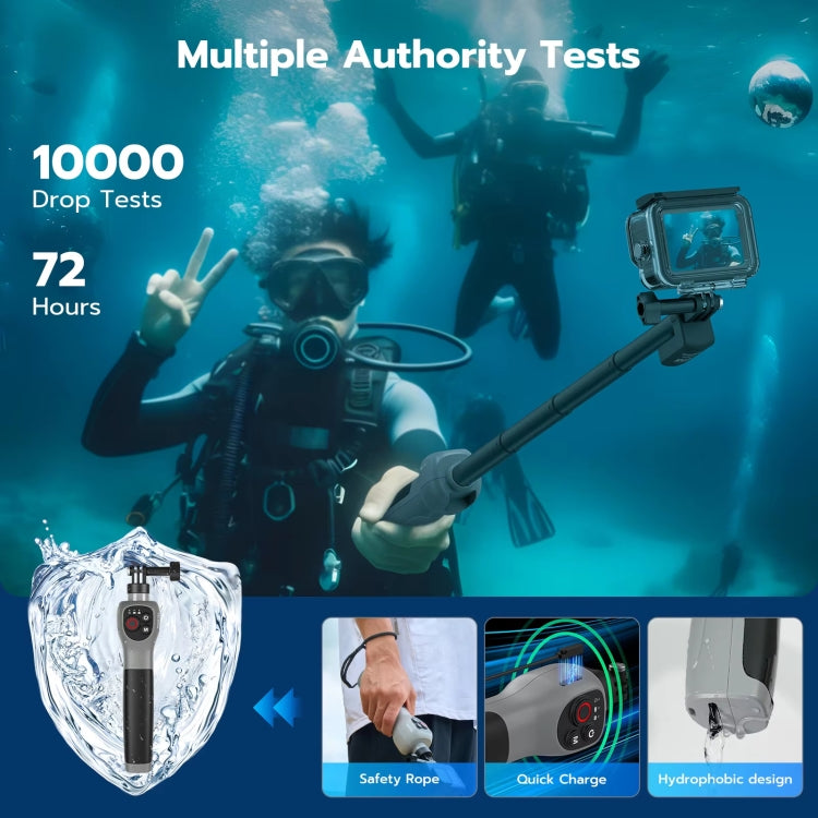 TELESIN 0.85m Underwater Selfie Stick Wireless Remote Control For GoPro HERO12 Black / HERO11 Black / HERO10 Black / HERO9 Black / HERO8 Black - free shipping - PMC Jewellery - Order now!