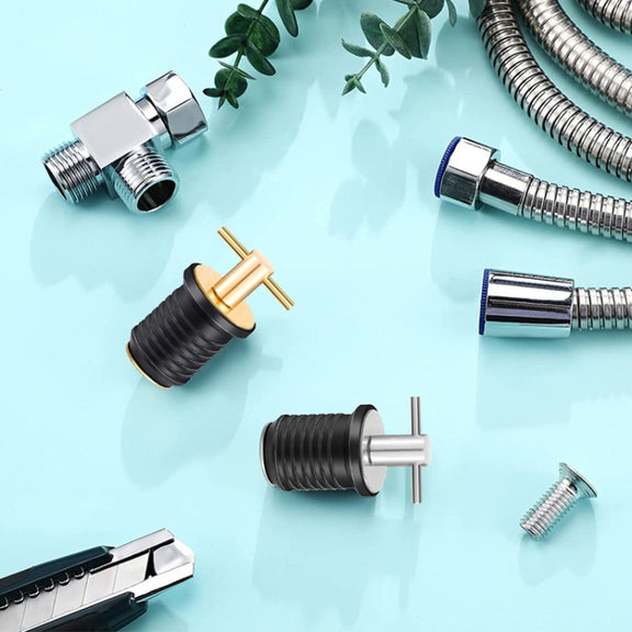 Marine Motorboat Deck Cross Drain Plug Screw, Size: Copper For 25mm