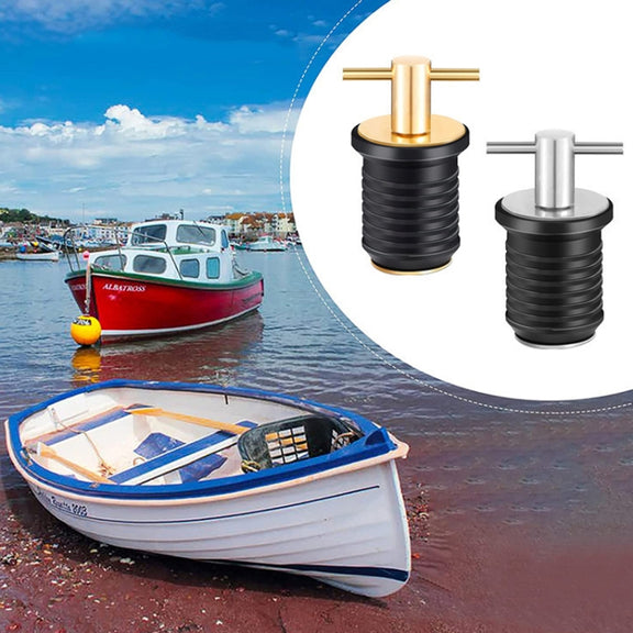Marine Motorboat Deck Cross Drain Plug Screw, Size: Copper For 25mm