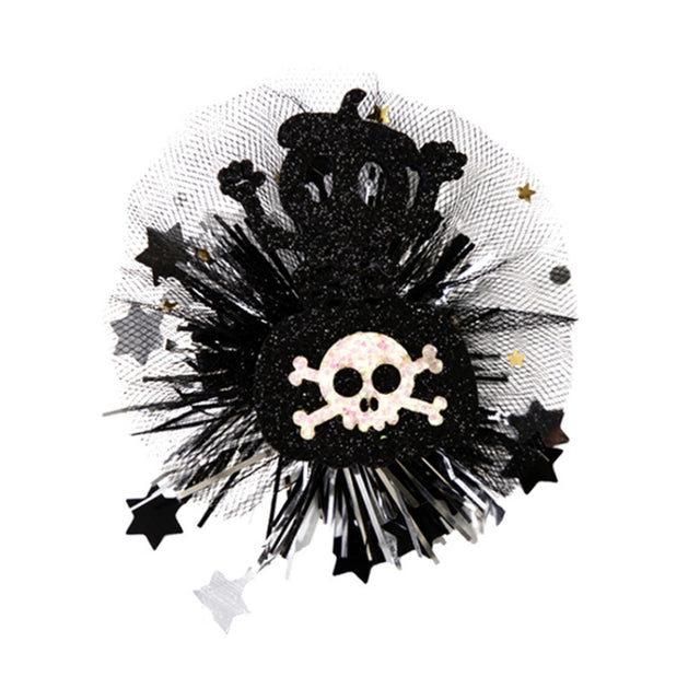 Halloween Hair Clips Hair Accessories Kids Party Dress Up Jewelry, Style: Skeleton Candy Bag