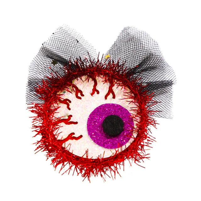 Halloween Hair Clips Hair Accessories Kids Party Dress Up Jewelry, Style: Eyeball